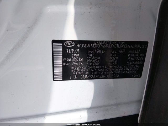 2023 HYUNDAI SANTA FE HYBRID 5NMS5DA13PH013568 Photo 8