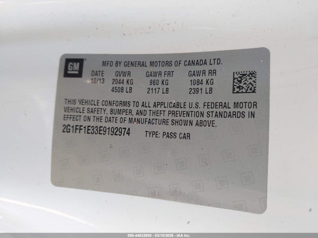 Chevrolet Camaro 1lt 2014 2G1FF1E33E9192974 Image 9