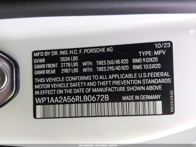 2024 PORSCHE MACAN WP1AA2A56RLB06728 Photo 8