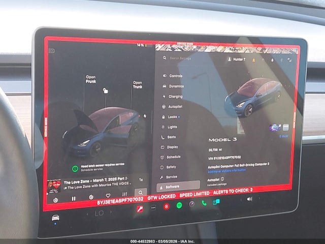 2023 Tesla Model 3 Rear-wheel Drive მანქანა იყიდება აუქციონზე, vin: 5YJ3E1EA5PF707032, აუქციონის ნომერი: 44532983