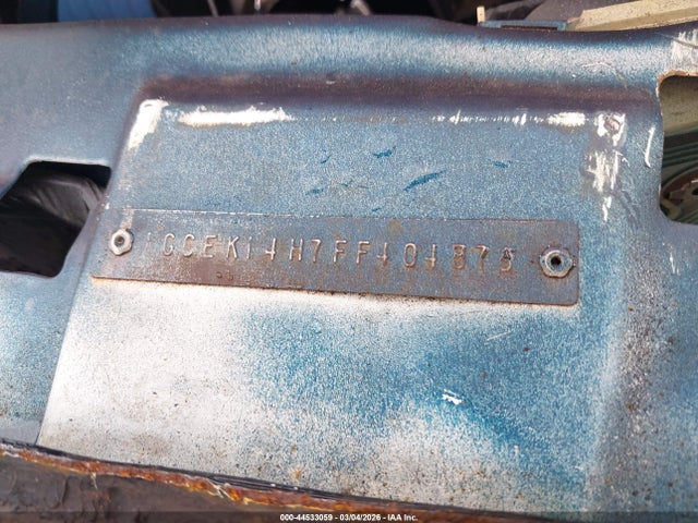 1985 Chevrolet K10 მანქანა იყიდება აუქციონზე, vin: 1GCEK14H7FF404876, აუქციონის ნომერი: 44533059