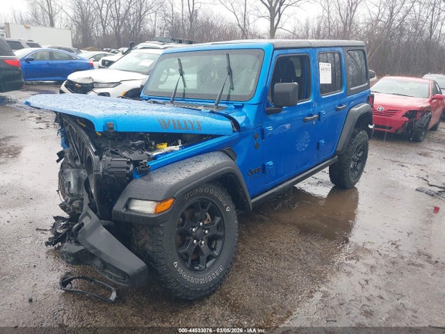 2021 Jeep Wrangler Unlimited Willys 4x4 მანქანა იყიდება აუქციონზე, vin: 1C4HJXDN8MW683714, აუქციონის ნომერი: 44533076