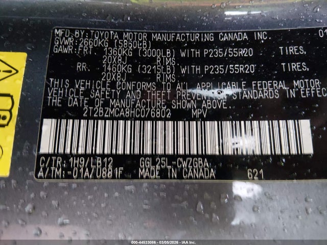 2017 LEXUS RX 350 2T2BZMCA8HC076802 Photo 8