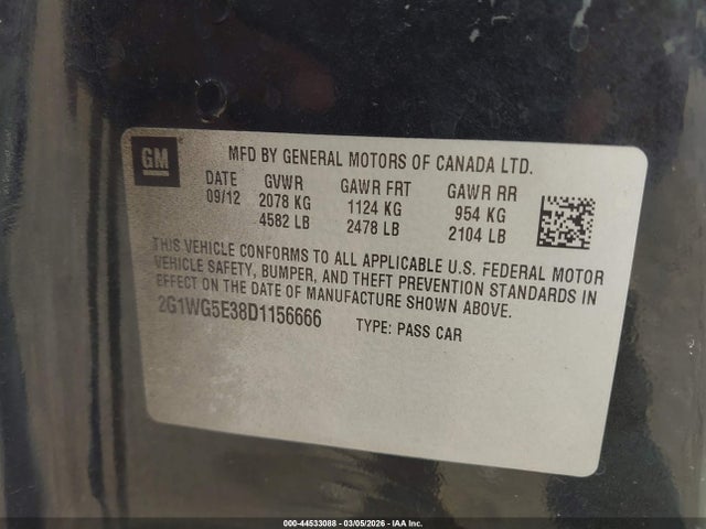 2013 CHEVROLET IMPALA 2G1WG5E38D1156666 Photo 8