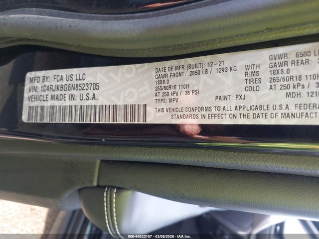 2022 JEEP GRAND CHEROKEE L 1C4RJKBG6N8523705 Photo 8