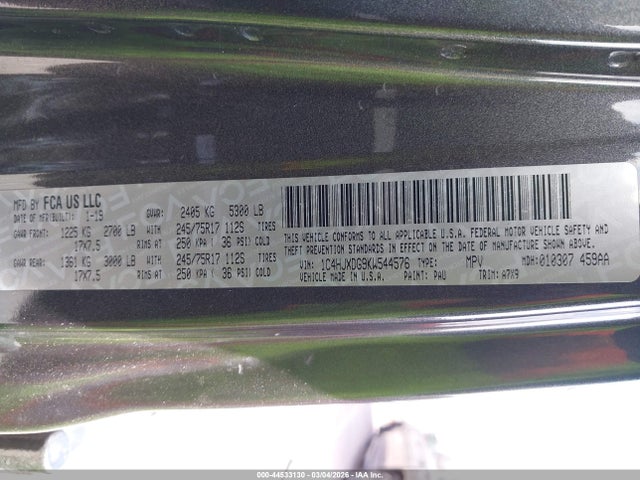 2019 JEEP WRANGLER UNLIMITED 1C4HJXDG9KW544576 Photo 8