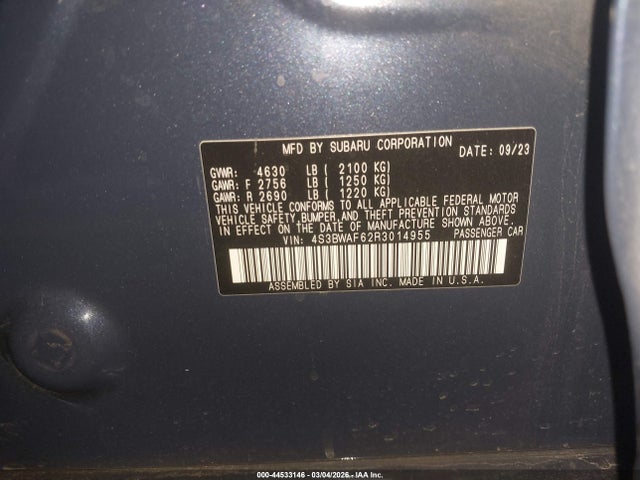 2024 SUBARU LEGACY 4S3BWAF62R3014955 Photo 8