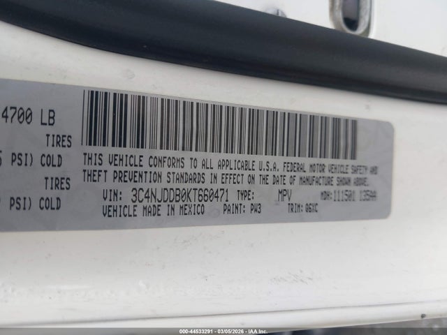 3C4NJDDB0KT660471 Jeep Compass Trailhawk 4x4