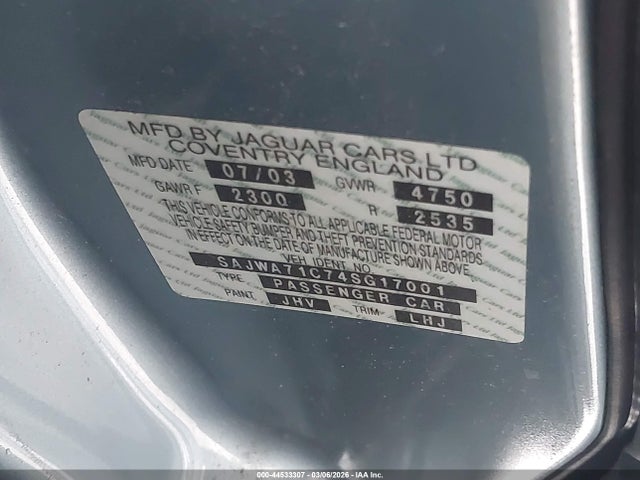 2004 JAGUAR XJ SAJWA71C74SG17001 Photo 8