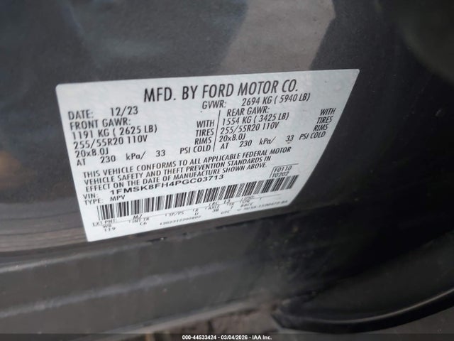 2023 FORD EXPLORER 1FMSK8FH4PGC03713 Photo 8