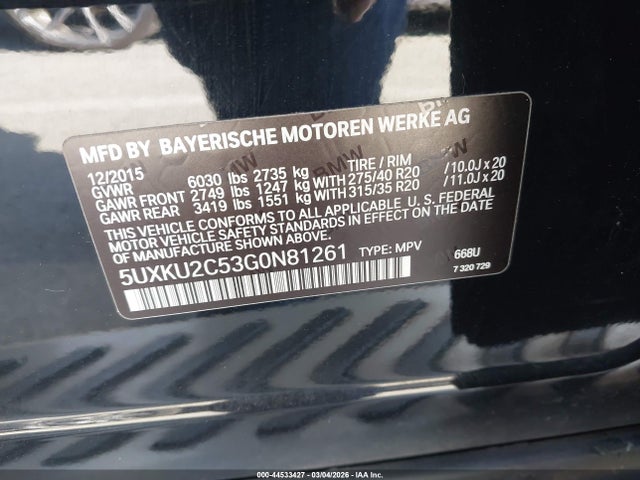 5UXKU2C53G0N81261 BMW X6 Xdrive35i