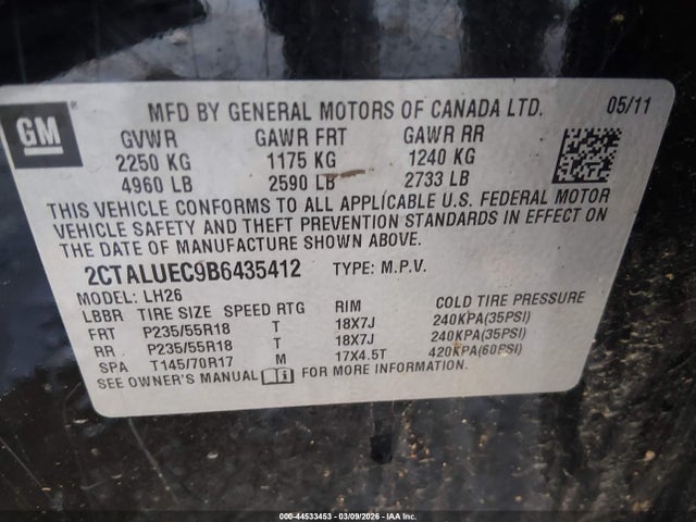 2011 GMC TERRAIN 2CTALUEC9B6435412 Photo 8