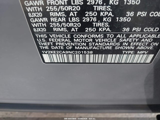 2022 VOLKSWAGEN ATLAS CROSS SPORT 1V2KE2CA9NC201538 Photo 8