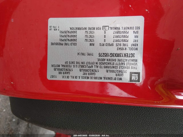 Продажа на аукционе авто 2008 Gmc Sierra 1500 Slt, vin: 3GTEK13MX8G195276, номер лота: 44533655