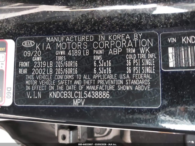 2020 KIA NIRO KNDCB3LC1L5438886 Photo 8