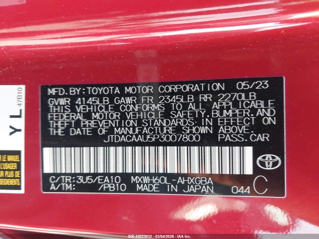 2023 TOYOTA PRIUS JTDACAAU5P3007800 Photo 8