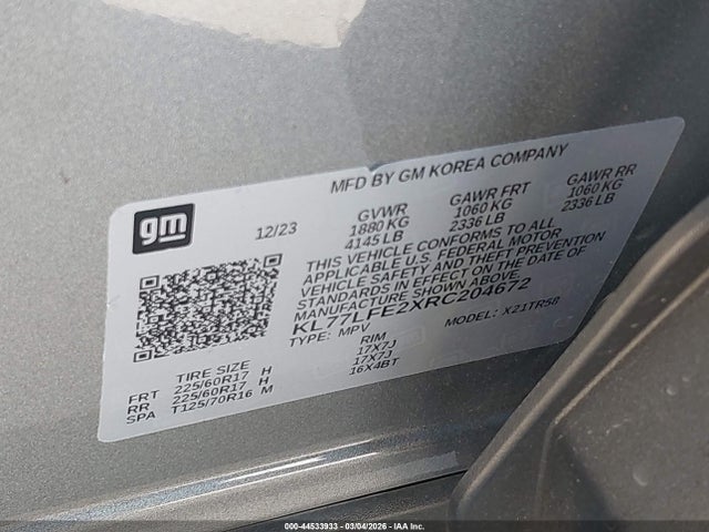 Chevrolet Trax Fwd Sp 2024 KL77LFE2XRC204672 Image 9