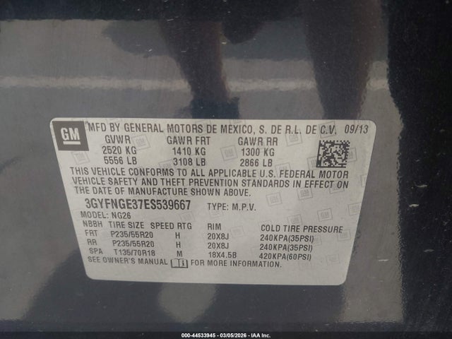 2014 CADILLAC SRX 3GYFNGE37ES539667 Photo 8