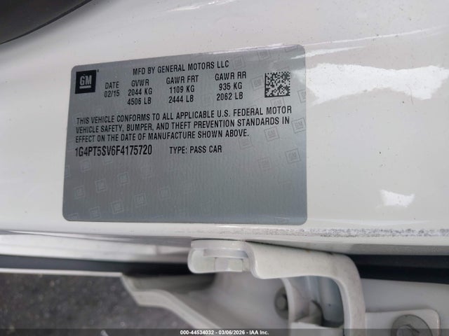 Aukcja sprzedaży 2015 Buick Verano Premium Turbo Group, vin: 1G4PT5SV6F4175720, numer aukcji: 44534032