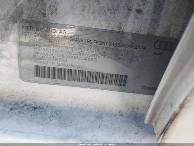 2013 AUDI A4 WAUAFAFL9DN028444 Photo 8