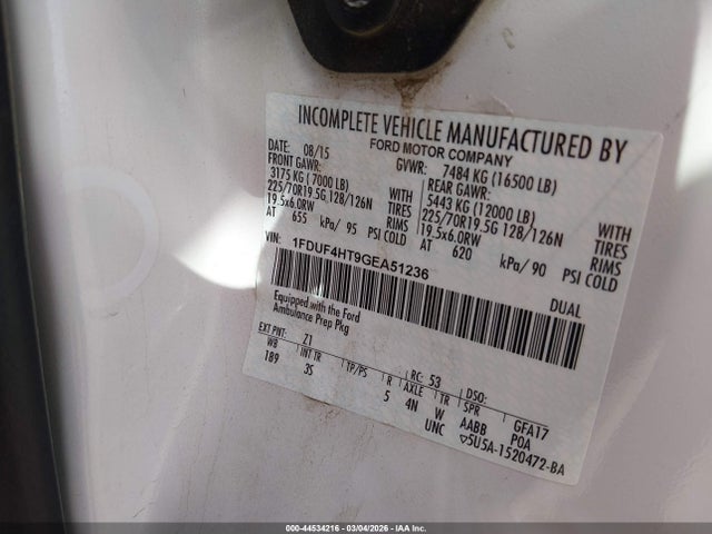 Ford F-450 Chassis Xlt 2016 1FDUF4HT9GEA51236 Image 9