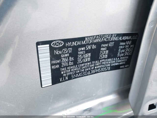 Hyundai Santa Fe Sel 2023 5NMS3DAJ8PH530578 Image 9