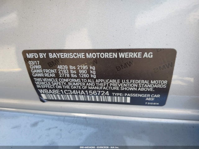 2017 BMW 330E WBA8E1C34HA156724 Photo 8