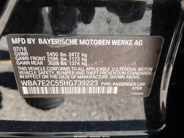 2017 BMW 740I WBA7E2C55HG739223 Photo 8