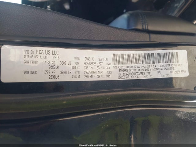 Dodge Durango Sxt Rwd 2017 1C4RDHAGXHC736993 Image 9