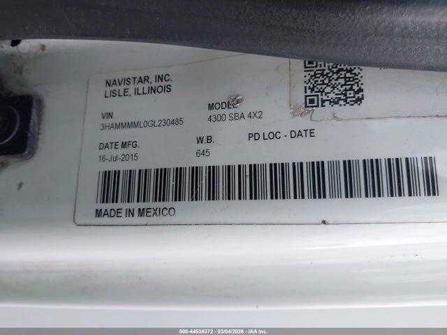 International 4000 4300 2016 3HAMMMML0GL230485 Image 8