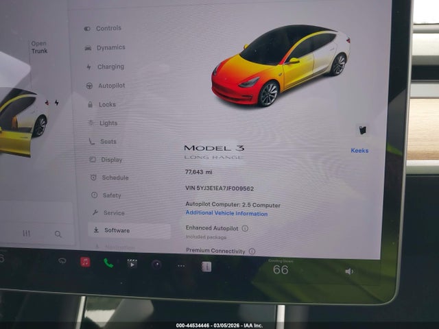 Aukcja sprzedaży 2018 Tesla Model 3, vin: 5YJ3E1EA7JF009562, numer aukcji: 44534446