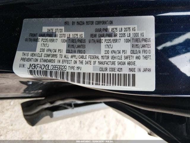 2020 MAZDA CX-5 JM3KFACM3L0859929 Photo 8