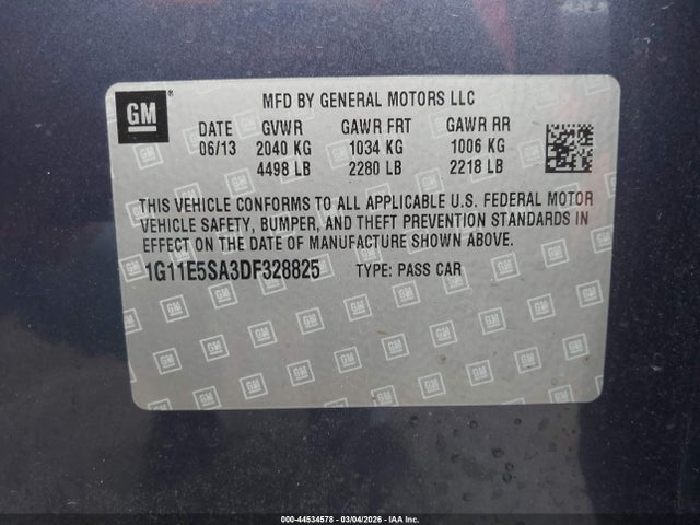 2013 CHEVROLET MALIBU 1G11E5SA3DF328825 Photo 8