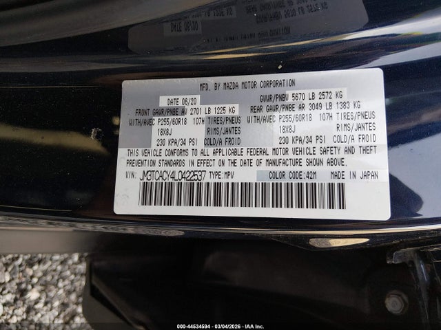 2020 MAZDA CX-9 JM3TCACY4L0422537 Photo 8