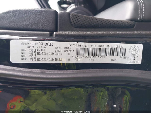 1C4RJFDJXLC253890 Jeep Grand Cherokee Srt