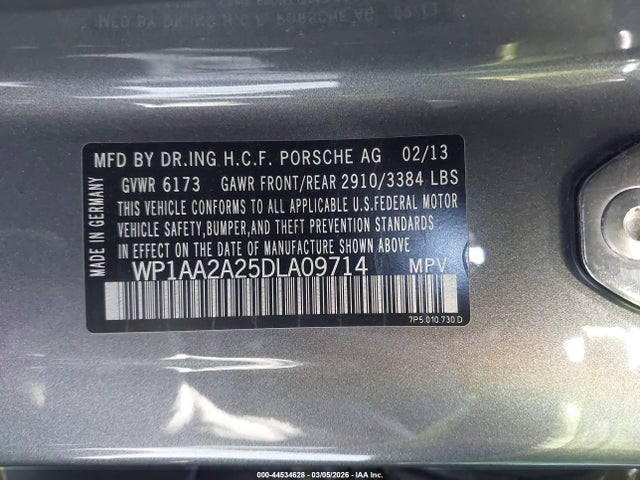 2013 PORSCHE CAYENNE WP1AA2A25DLA09714 Photo 8