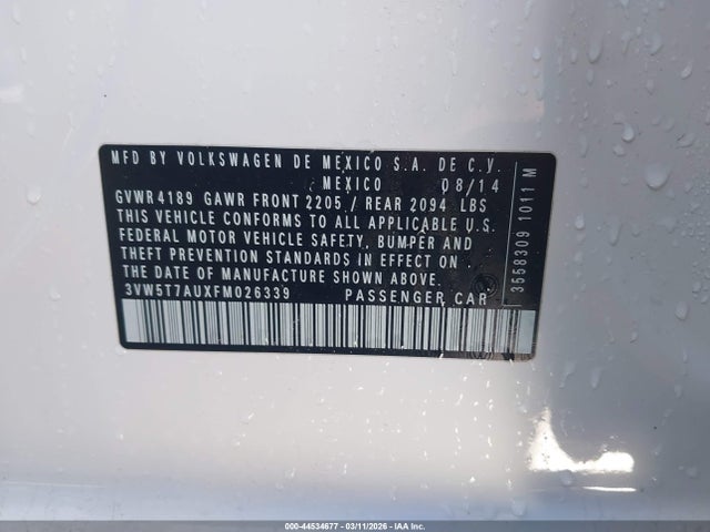 2015 VOLKSWAGEN GOLF GTI 3VW5T7AUXFM026339 Photo 8