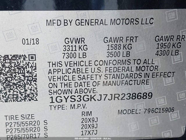 2018 CADILLAC ESCALADE ESV 1GYS3GKJ7JR238689 Photo 8