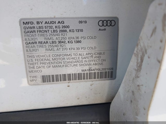 2020 AUDI SQ5 WA1B4AFY0L2021028 Photo 8