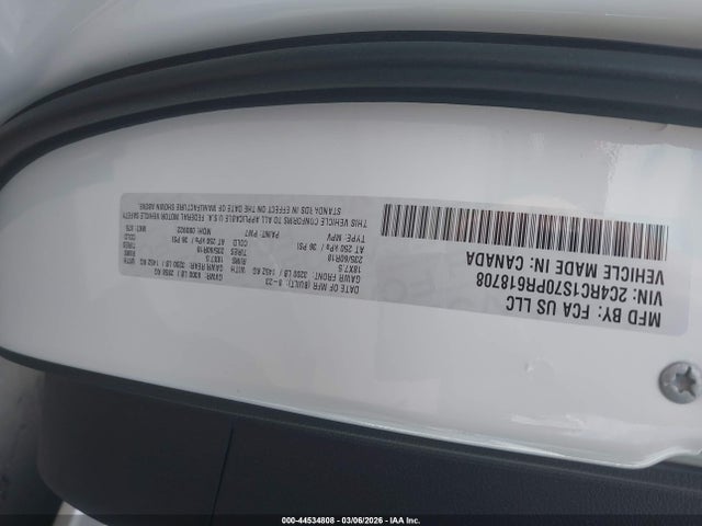 Продажа на аукционе авто 2023 Chrysler Pacifica Hybrid Limited, vin: 2C4RC1S70PR618708, номер лота: 44534808