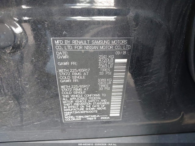 Nissan ROGUE SV 2019 KNMAT2MV4KP500072 Image 9