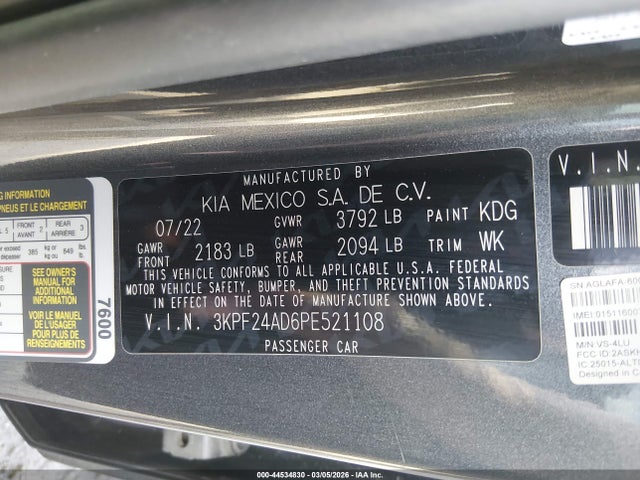 2023 KIA FORTE 3KPF24AD6PE521108 Photo 8