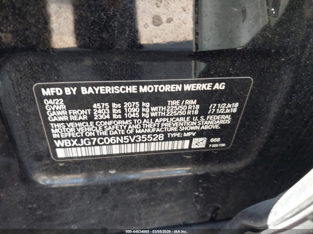 2022 BMW X1 WBXJG7C06N5V35528 Photo 8