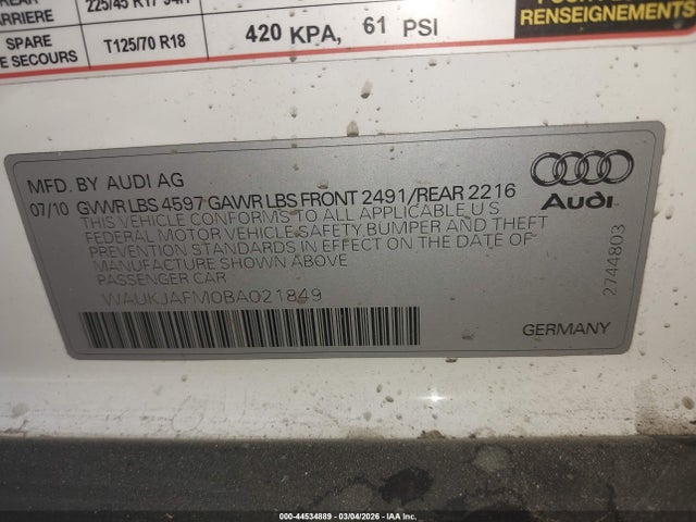 2011 AUDI A3 WAUKJAFM0BA021849 Photo 8