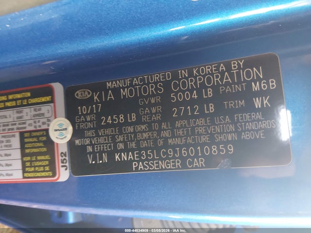 KIA STINGER GT 2018 KNAE35LC9J6010859 Image 9
