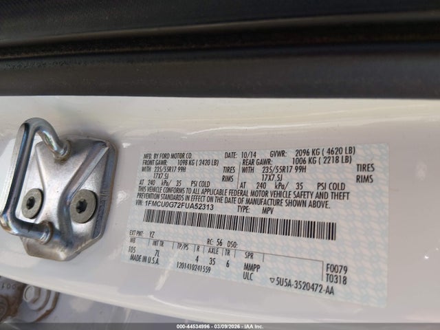 Ford ESCAPE SE 2015 1FMCU0G72FUA52313 Image 9