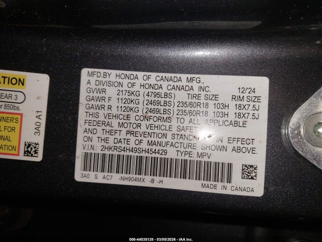 2025 HONDA CR-V 2HKRS4H49SH454429 Photo 8