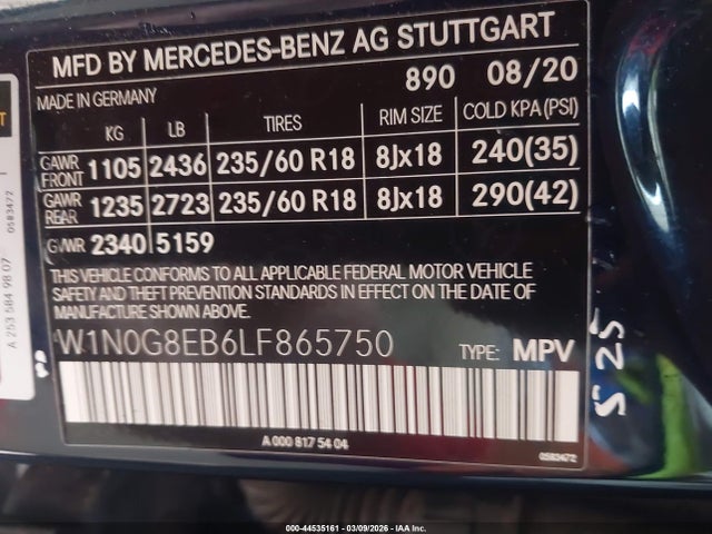 2020 MERCEDES-BENZ GLC 300 W1N0G8EB6LF865750 Photo 8