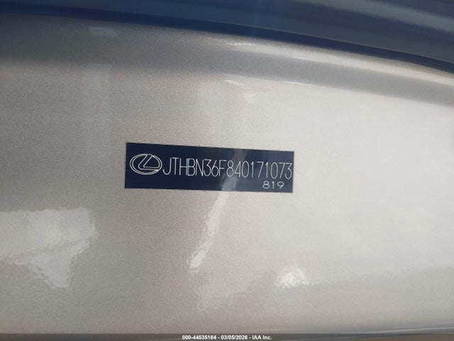 Aukcja sprzedaży 2004 Lexus Ls 430, vin: JTHBN36F840171073, numer aukcji: 44535164