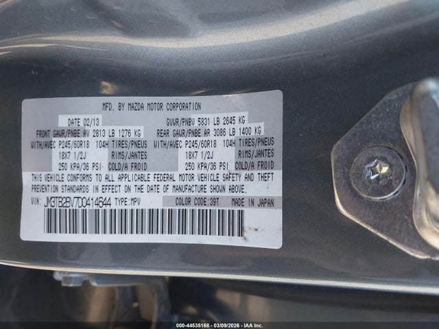 2013 MAZDA CX-9 JM3TB2BV7D0414644 Photo 8